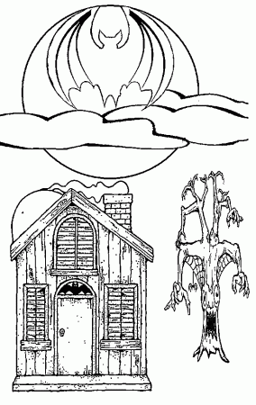 haunting ghost Colouring Pages