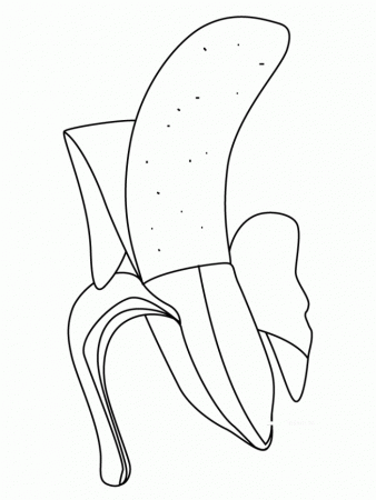 Printable Banana Coloring Page Kids - Fruit Coloring Pages : Free 