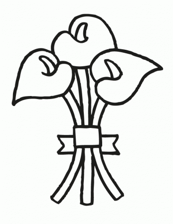 wedding bouquet Colouring Pages