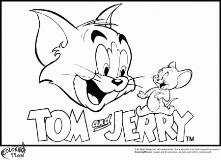 Easy Tom And Jerry Coloring Pages For Kids - deColoring