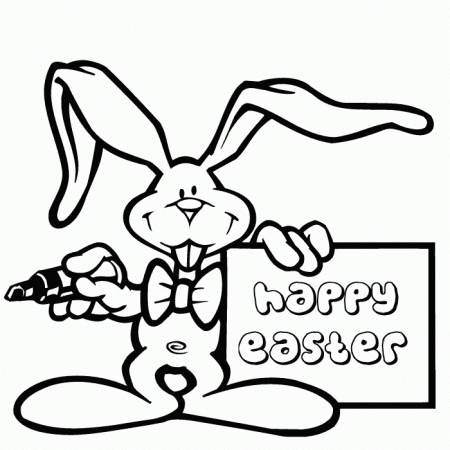 Easter Bunny Coloring Pages 9 | Free Printable Coloring Pages