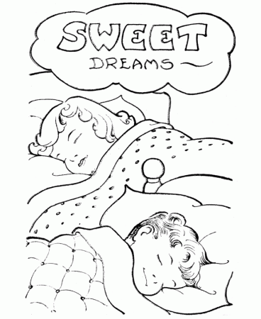 Children sleep Colouring Pages