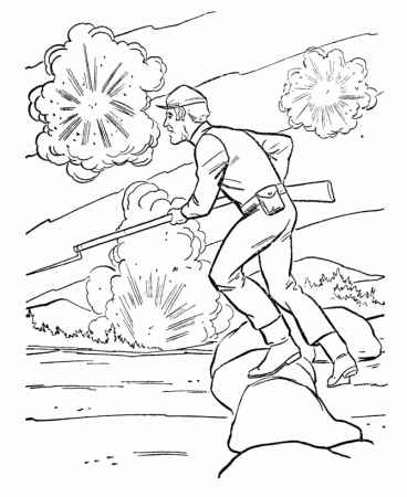 USA-Printables: Union infantry soldier coloring page - America 