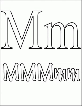 Alphabet Letter Coloring Pages M | Free Printable Coloring Pages 