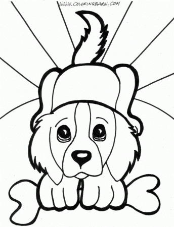 Puppy Coloring Page Coloring Book And Pictures For Free 188498 