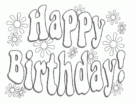 Coloring Pages For Birthdays | Top Coloring Pages