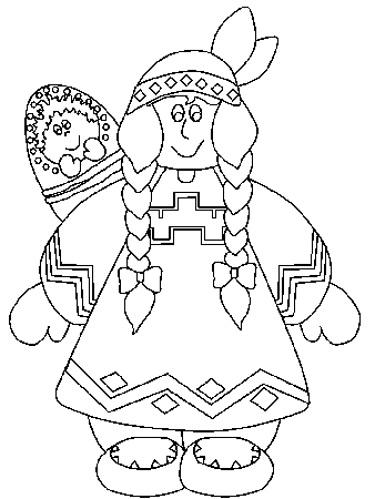 Native American Coloring Pages For Adults Thanksgiving Coloring 