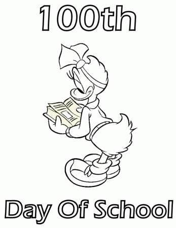 Daisy Duck 100 Days Of School Coloring Page | Free Printable 