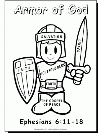 Armor Of God Activity Coloring Pages