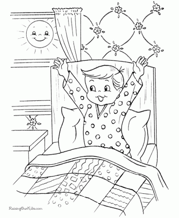 good morning coloring page - Quoteko.com
