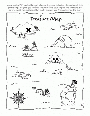 Treasure Map Coloring Pages Treasure Map Coloring Pages 148910 