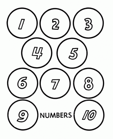 Counting Activity Sheets | Cut-out Numerals in circles : 1 - 10 