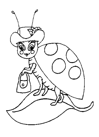 Ladybug Coloring Sheet - Homeschool Helper