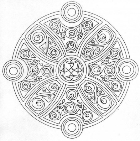 Celtic Mandala Coloring Page : Printable Coloring Book Sheet 