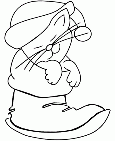 Spongebob With Christmas Hat Coloring Page | Kids Coloring Page