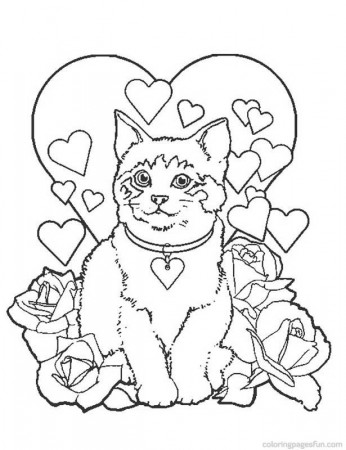 Cats and Kitten Coloring Pages 22 | Free Printable Coloring Pages 