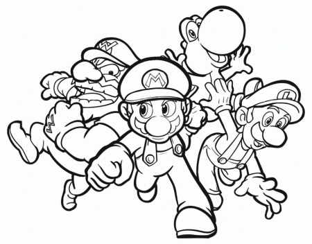 Colorear Mario Luigi Yoshi Y Wario Planeta Mario Juegos Y 210914 