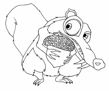Download Sid The Ground Sloth Giving His Thumb Ice Age Coloring 