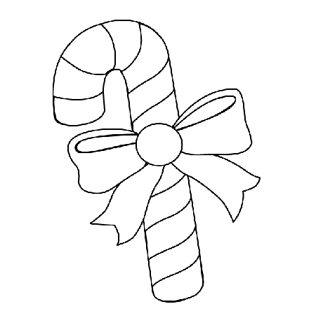 Free Printable Coloring Page Kids Christmas Candy Cane
