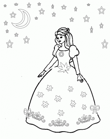 Coloring Pages Of Girls In Dresses | Coloring Pages For Girls 