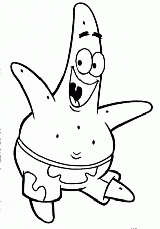 Download Patrick A Happy Starfish In Spongebob Coloring Pages Or 