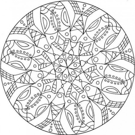 Intricate mandala coloring page