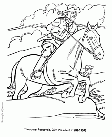 Theodore Roosevelt coloring pages - free and printable!