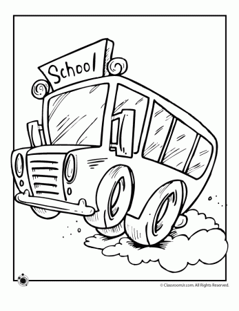 school coloring pages bus page classroom jr