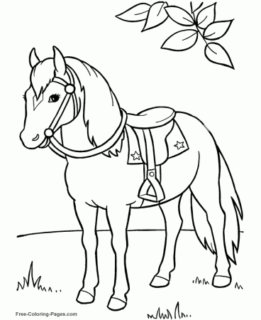 Coloring book pictures of horses - 015