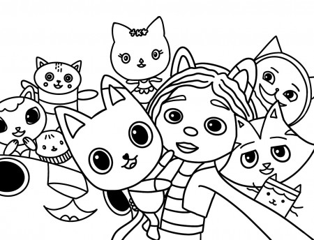 Gabby's Dollhouse Gabby Girl Doll coloring pages
