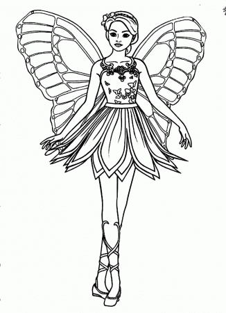 Barbie Fairy Coloring Pages Printable Free - Coloring Pages For ...