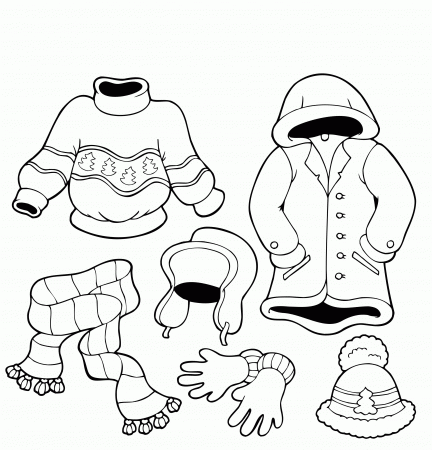 All clothes outside Winter Coloring Pages | coloring pages for ...