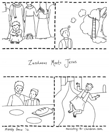 coloring pages zaccheus | Jesus And Zacchaeus Coloring Page ...