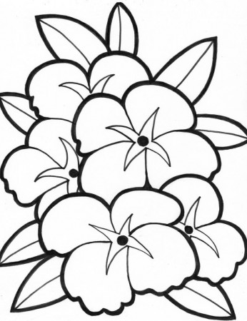 Simple Flower Coloring Pages | Sewing rag quilt and more ...