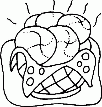 food coloring pages bread Coloring4free - Coloring4Free.com