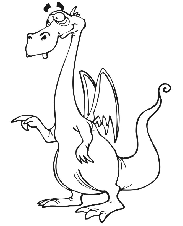 Dragon Coloring Page | Dragon Pointing Its Finger