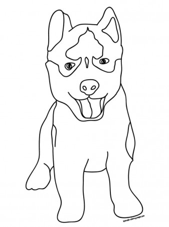 Ba Pitbull Black Nyengirco Husky Dog Coloring Pages - VoteForVerde.com