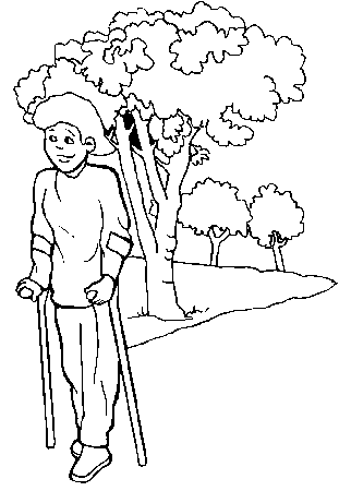 Disabilities Coloring Pages For Kids #cAz : Printable People with ...
