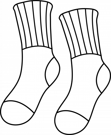 Socks Coloring Page Colorable socks outline | Coloring pages ...