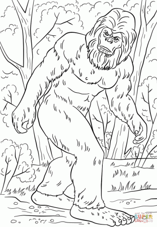 Bigfoot | Super Coloring (With images) | Coloring pages, Bigfoot ...