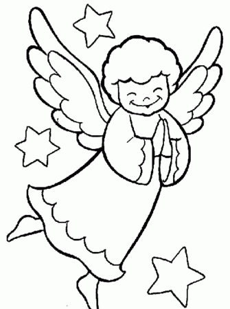 Christmas Angels Coloring Pages - Coloring Pages For All Ages