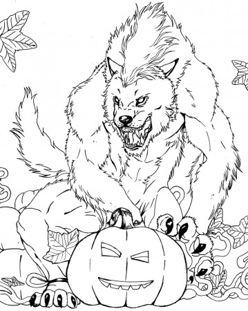 Free Werewolf Coloring Page