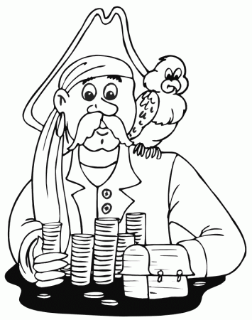Free Coloring Page Treasure Map : Charming Pirate coloring page ...
