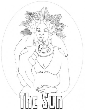 Beyonce Sun Coloring Page - Etsy