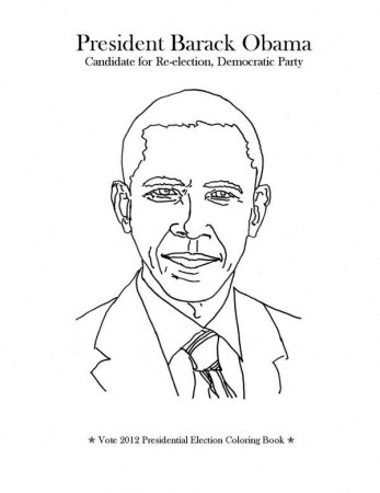 Barack Obama Coloring Page Printable. president 01. barak obama ...