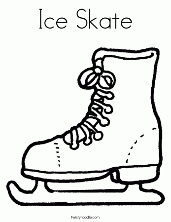 Ice Skate Coloring Page - Twisty Noodle