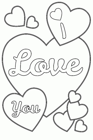 Download Printable I Love You Coloring Page - Pipevine.co