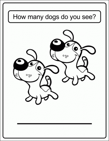Counting dogs - Free Printable Coloring Pages