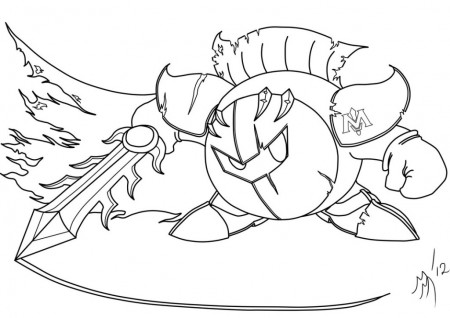 Meta Knight Coloring Page