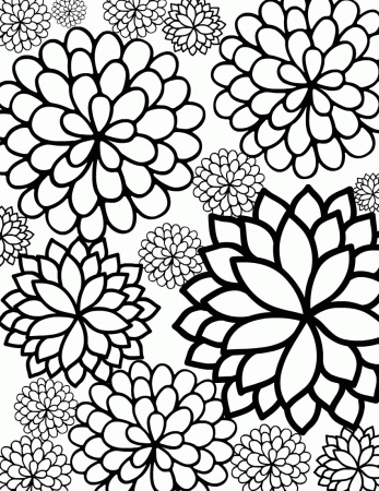 Free Printable Coloring Pictures Of Flowers - Coloring